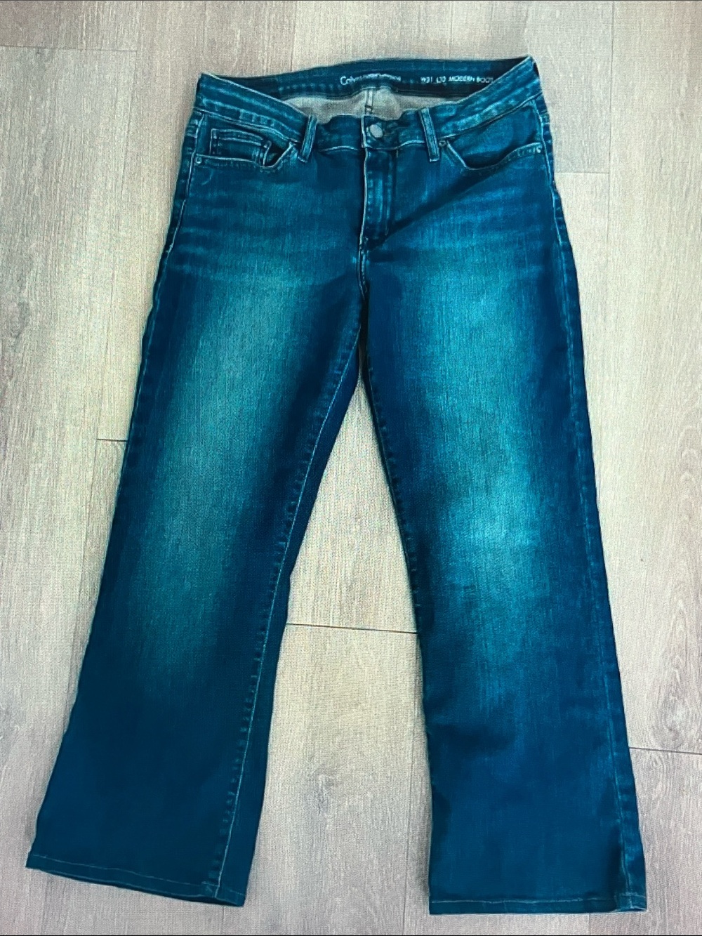 Calvin Klein Jeans Teal-Blue Wide Leg Jeans